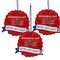 3 3/4" x 3 1/2" Red Poppy Memorial Day Wooden Ornaments 12 Pc.